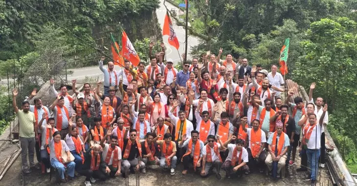 सिक्किम के पाकयोंग जिले में बीजेपी को मजबूती, 53 परिवारों ने थामा पार्टी का दामन