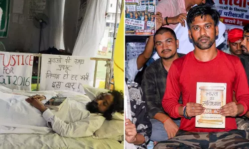 रांची में छात्रों का प्रदर्शन, भूख हड़ताल शुरू