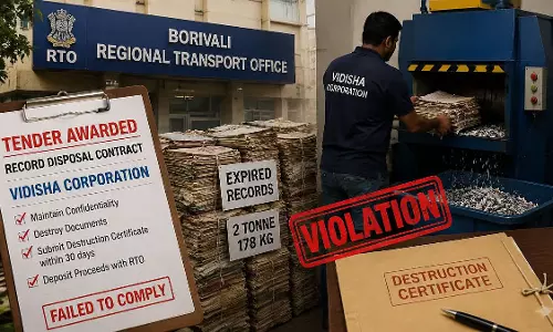 बोरीवली RTO के पुराने रिकॉर्ड नष्ट नहीं करने का आरोप बोरीवली RTO के पुराने रिकॉर्ड नष्ट नहीं करने का आरोप
