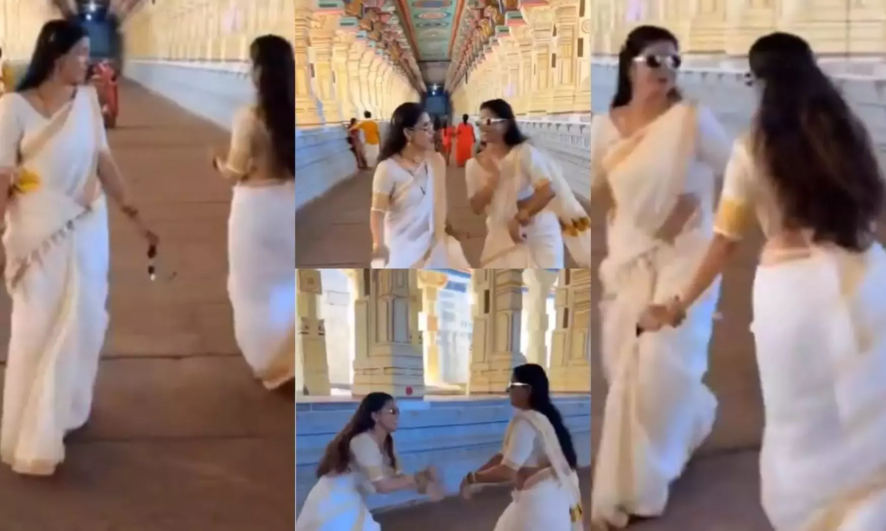 Tamil Nadu: हिंदू संगठनों ने रील के लिए रामेश्वरम मंदिर में नृत्य की निंदा की Tamil Nadu: हिंदू संगठनों ने रील के लिए रामेश्वरम मंदिर में नृत्य की निंदा की