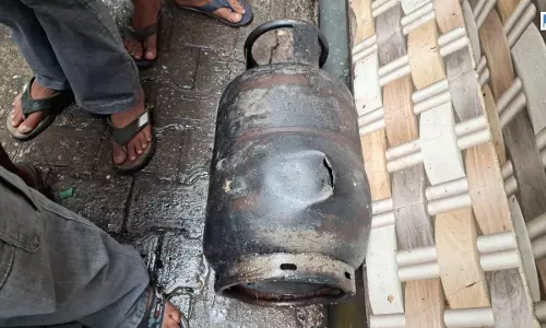 सिलेंडर विस्फोट से घर में भीषण आग, लाखों का सामान जलकर राख सिलेंडर विस्फोट से घर में भीषण आग, लाखों का सामान जलकर राख