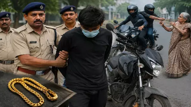 रांची में चेन छिनतई गिरोह का पर्दाफाश, आरोपी गिरफ्तार रांची में चेन छिनतई गिरोह का पर्दाफाश, आरोपी गिरफ्तार