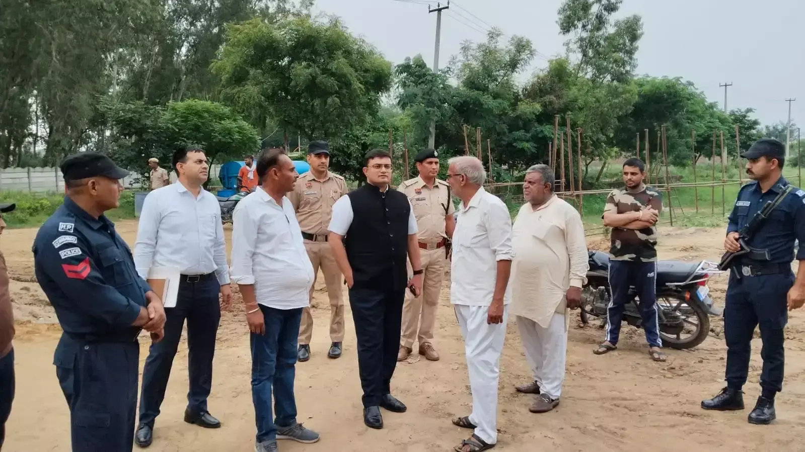 Nuh: कांवड़ यात्रा मार्ग का एसपी ने किया निरीक्षण, सुरक्षा व्यवस्था जांची