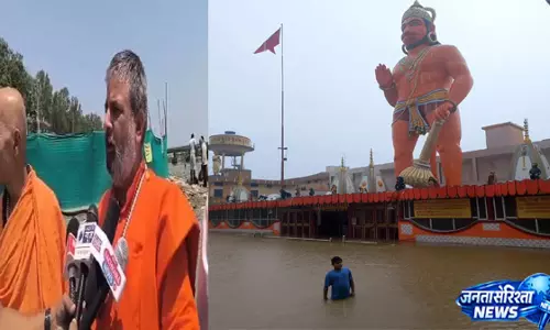 हनुमंतधाम में घुटनों तक पानी, शुकतीर्थ में जल निकासी व्यवस्था पर उठे सवाल हनुमंतधाम में घुटनों तक पानी, शुकतीर्थ में जल निकासी व्यवस्था पर उठे सवाल