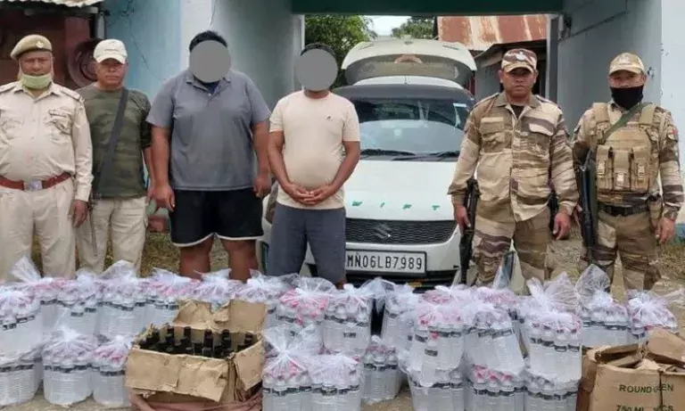 मणिपुर पुलिस की बड़ी कार्रवाई: एयरपोर्ट पर 519 शराब की बोतलें जब्त
