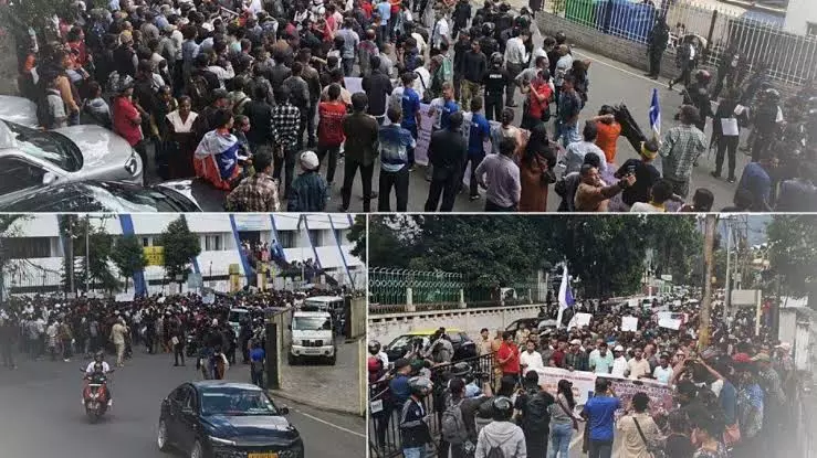 मेघालय सचिवालय मार्च: VPP के शक्ति प्रदर्शन में हज़ारों शामिल, जवाबदेही की मांग तेज मेघालय सचिवालय मार्च: VPP के शक्ति प्रदर्शन में हज़ारों शामिल, जवाबदेही की मांग तेज
