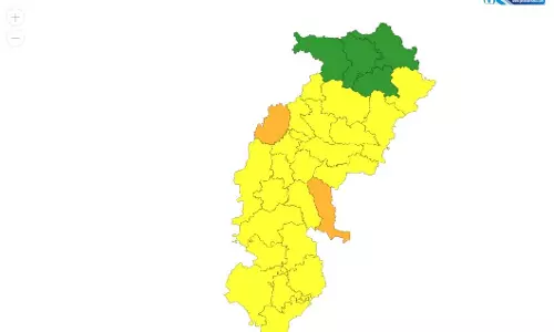छत्तीसगढ़ के एक-दो जगहों में भारी बारिश का अलर्ट छत्तीसगढ़ के एक-दो जगहों में भारी बारिश का अलर्ट