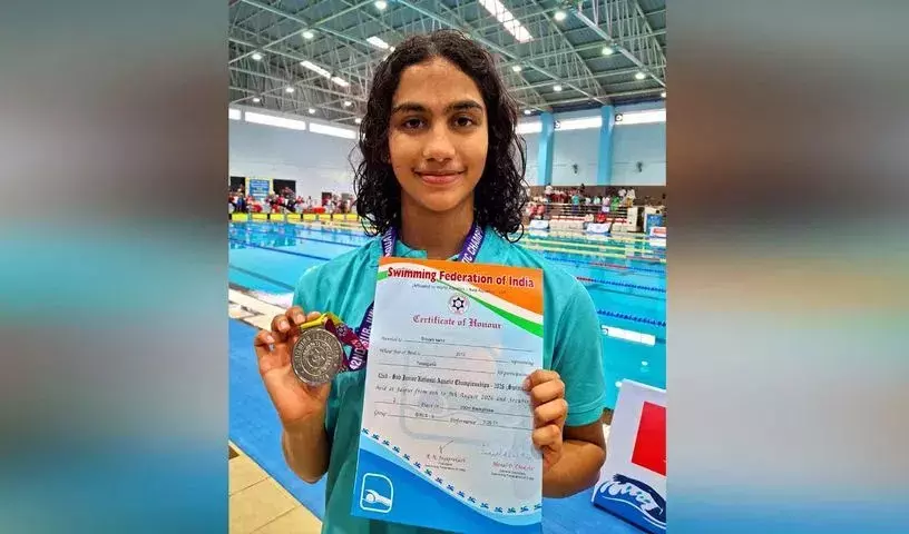 Telangana: शिवानी ने जूनियर नेशनल मीट में रजत पदक जीता Telangana: शिवानी ने जूनियर नेशनल मीट में रजत पदक जीता