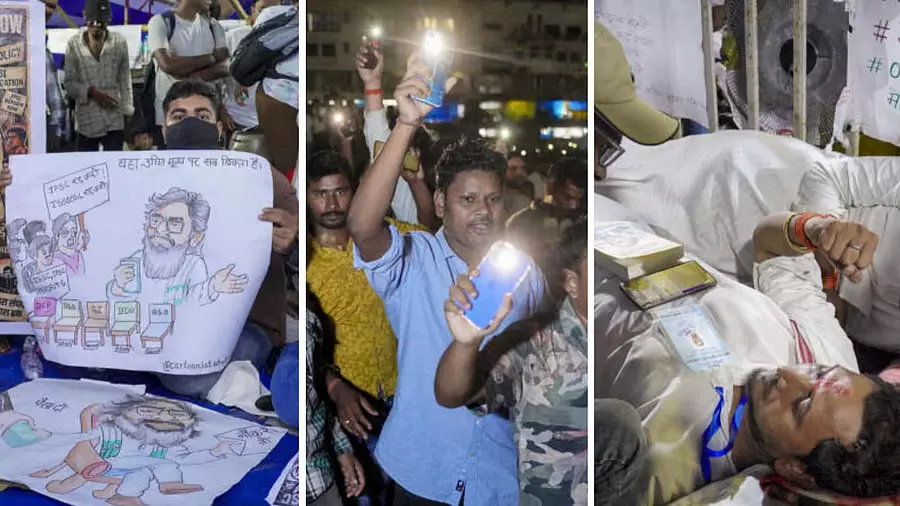 झारखंड में भर्ती परीक्षाओं की कथित गड़बड़ियों के खिलाफ प्रदर्शन 14वें दिन भी जारी