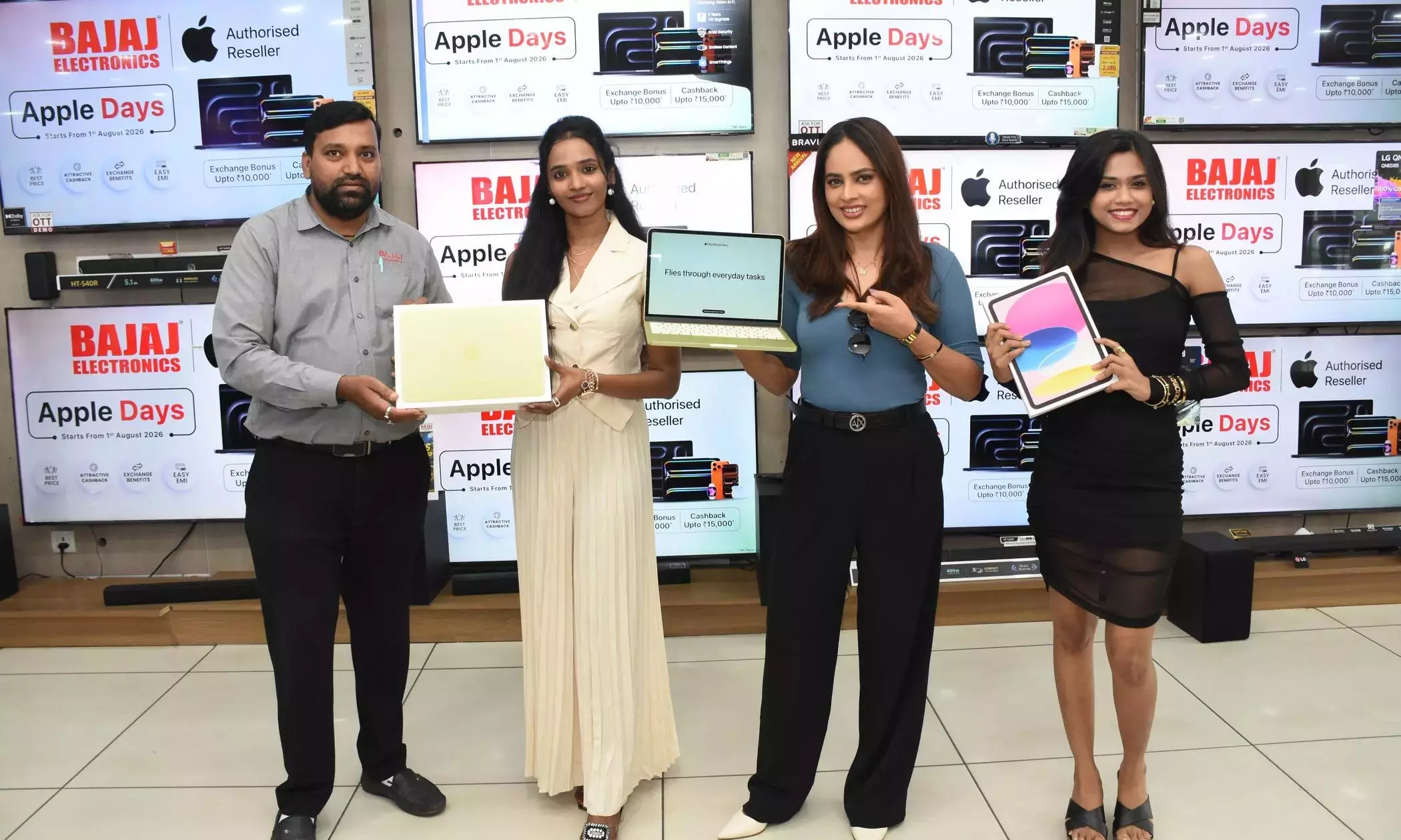 Telangana: बजाज इलेक्ट्रॉनिक्स में एप्पल दिवस की शुरुआत Telangana: बजाज इलेक्ट्रॉनिक्स में एप्पल दिवस की शुरुआत