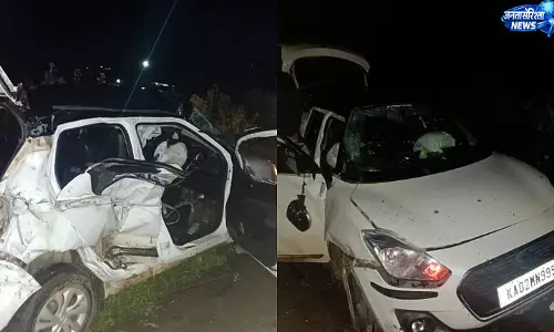 चारमाडी घाट रोड पर भीषण हादसा, LPG सिलेंडर लदी लॉरी से टकराई कार तीन की मौत दो गंभीर चारमाडी घाट रोड पर भीषण हादसा, LPG सिलेंडर लदी लॉरी से टकराई कार तीन की मौत दो गंभीर