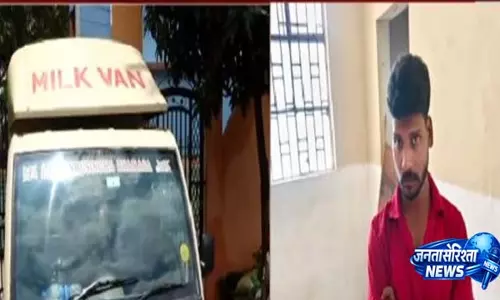 भुवनेश्वर में दूध वैन से भारी मात्रा में शराब तस्करी