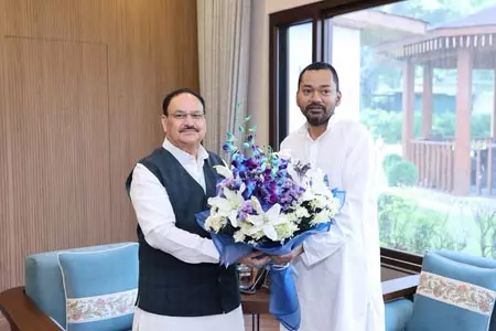 जेपी नड्डा से मिले निशांत कुमार, स्वास्थ्य व्यवस्था को मजबूत करने पर हुई विस्तृत चर्चा जेपी नड्डा से मिले निशांत कुमार, स्वास्थ्य व्यवस्था को मजबूत करने पर हुई विस्तृत चर्चा