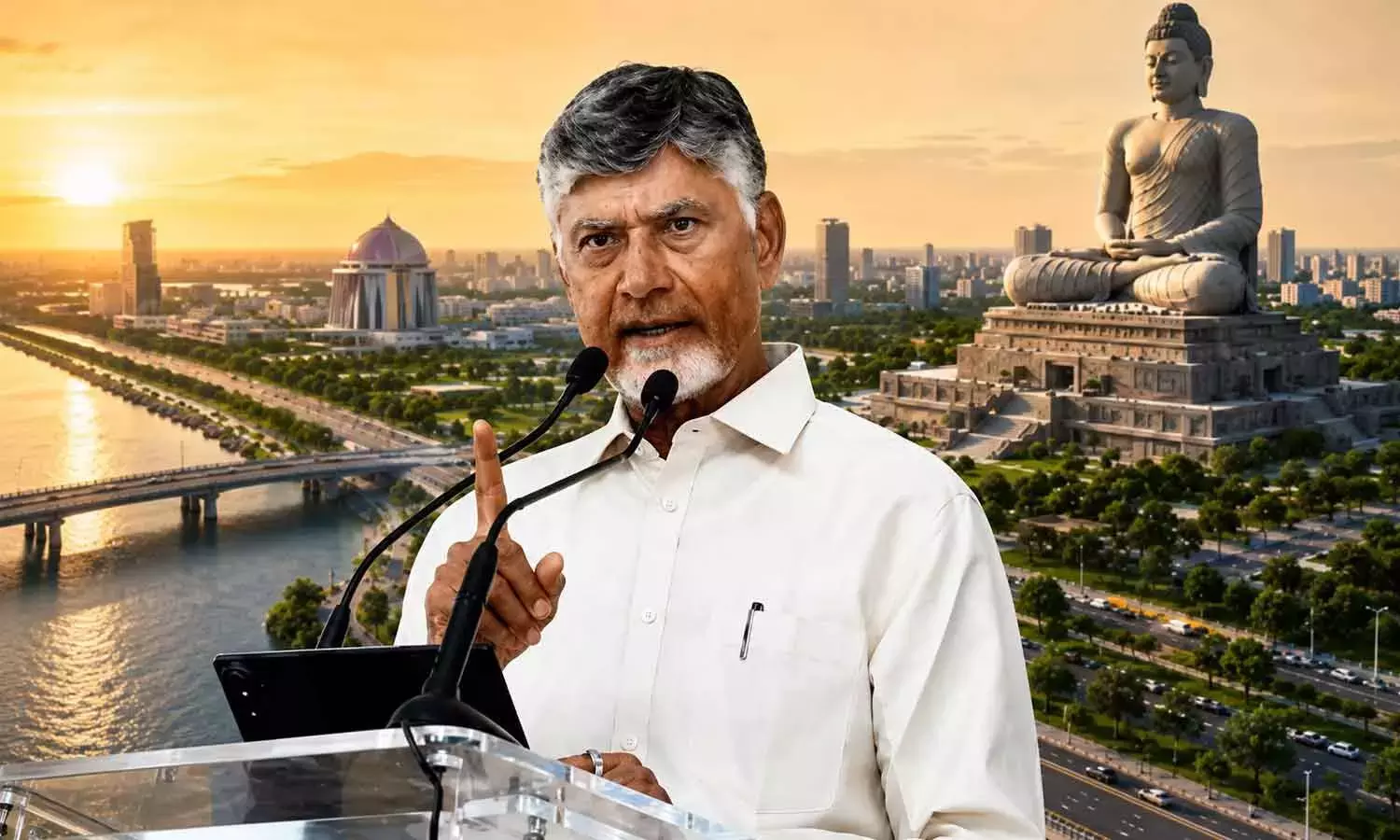 Andhra: नायडू ने अमरावती परियोजनाओं पर बड़ा दांव लगाया है