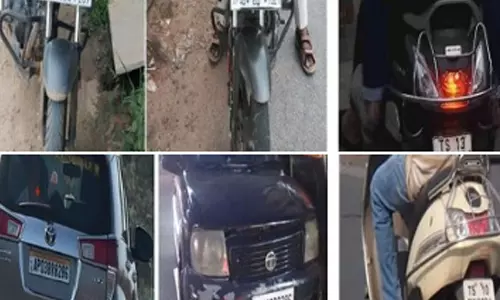 Hyderabad ट्रैफिक पुलिस ने नकली नंबर प्लेट के खिलाफ कार्रवाई शुरू की Hyderabad ट्रैफिक पुलिस ने नकली नंबर प्लेट के खिलाफ कार्रवाई शुरू की