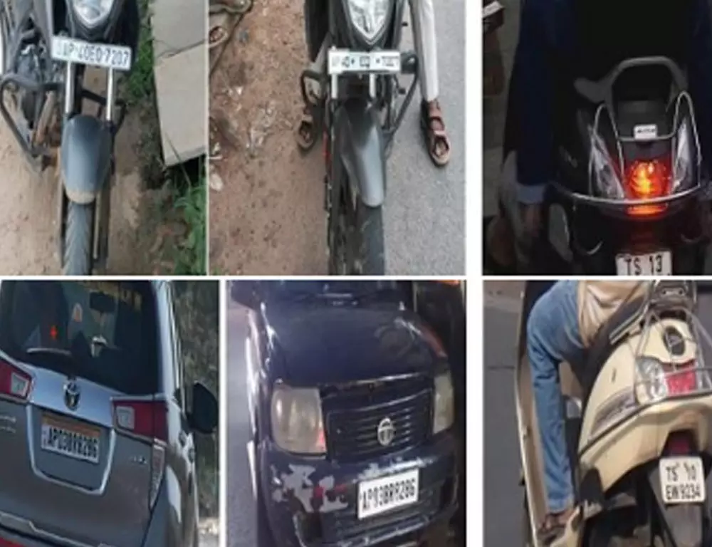 Hyderabad ट्रैफिक पुलिस ने नकली नंबर प्लेट के खिलाफ कार्रवाई शुरू की Hyderabad ट्रैफिक पुलिस ने नकली नंबर प्लेट के खिलाफ कार्रवाई शुरू की