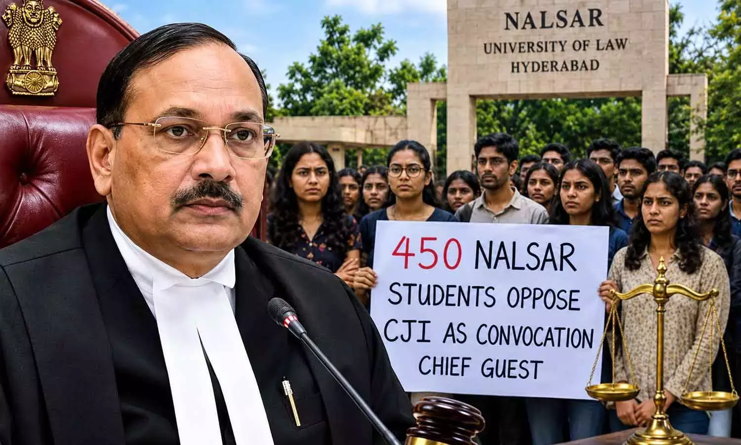 NALSAR के छात्रों ने CJI को दीक्षांत समारोह में आमंत्रित करने का विरोध किया NALSAR के छात्रों ने CJI को दीक्षांत समारोह में आमंत्रित करने का विरोध किया