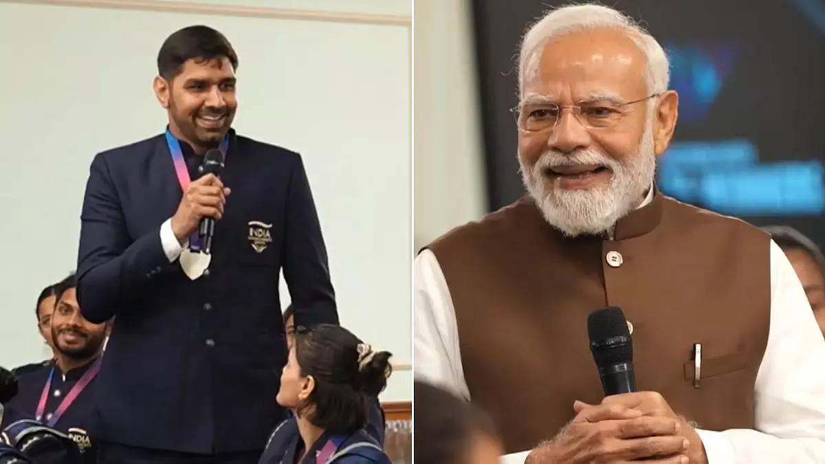नरेंद्र बेरवाल ने PM मोदी से साझा किया पाकिस्तान के मुक्केबाज से जुड़ा यादगार किस्सा नरेंद्र बेरवाल ने PM मोदी से साझा किया पाकिस्तान के मुक्केबाज से जुड़ा यादगार किस्सा