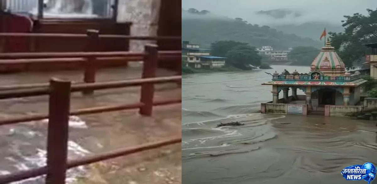 शाकंभरी देवी मंदिर क्षेत्र में बाढ़ का कहर दुकानें डूबीं और रास्ते बंद शाकंभरी देवी मंदिर क्षेत्र में बाढ़ का कहर दुकानें डूबीं और रास्ते बंद