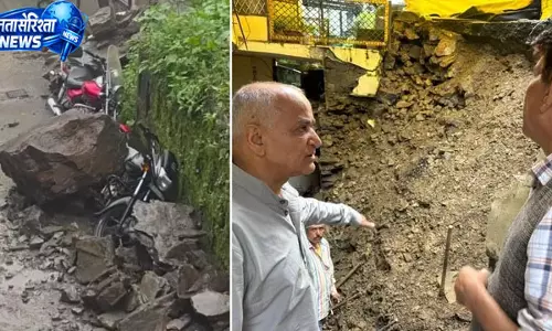 शिमला में भारी बारिश से हाहाकार, कई इलाकों में भूस्खलन सड़क पर गिरी चट्टानें, वाहन दबे