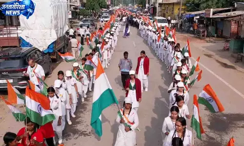 मंत्री टंकराम वर्मा की अगुवाई में निकली भव्य तिरंगा यात्रा
