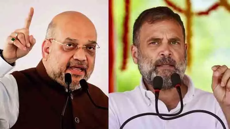 Delhi शादी समारोह में अमित शाह-राहुल गांधी की मुलाकात Delhi शादी समारोह में अमित शाह-राहुल गांधी की मुलाकात
