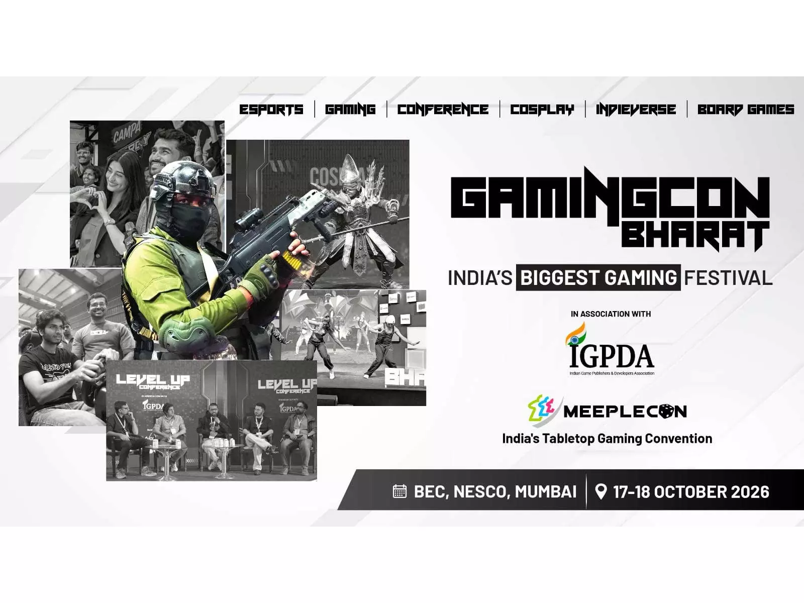 GamingCon Bharat का तीसरा एडिशन जल्द GamingCon Bharat का तीसरा एडिशन जल्द
