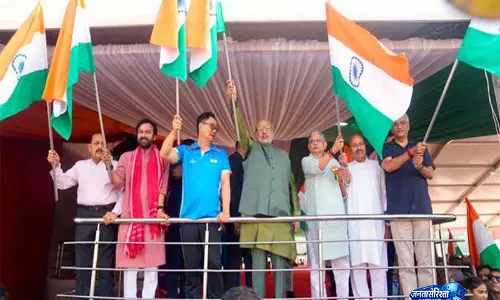 उप-राष्ट्रपति ने दिल्ली में हर घर तिरंगा बाइक रैली 2026 को हरी झंडी दिखाई