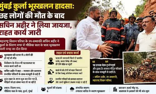 मुंबई कुर्ला भूस्खलन हादसा: छह लोगों की मौत के बाद सचिन अहीर ने लिया जायजा मुंबई कुर्ला भूस्खलन हादसा: छह लोगों की मौत के बाद सचिन अहीर ने लिया जायजा