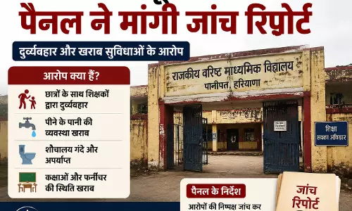 पानीपत स्कूल मामले में पैनल ने मांगी जांच रिपोर्ट पानीपत स्कूल मामले में पैनल ने मांगी जांच रिपोर्ट