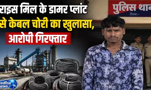 राइस मिल के डामर प्लांट से केबल चोरी का खुलासा, आरोपी गिरफ्तार