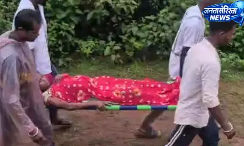 प्रसव पीड़ा में महिला को स्ट्रेचर पर 3 किमी पैदल ले गए परिजन प्रसव पीड़ा में महिला को स्ट्रेचर पर 3 किमी पैदल ले गए परिजन