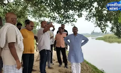 कुआनो नदी बढ़ी, कछुआड़ गांव में कटान का खतरा कुआनो नदी बढ़ी, कछुआड़ गांव में कटान का खतरा