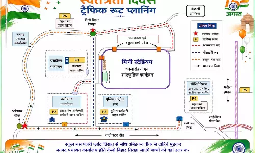 स्वतंत्रता दिवस समारोह को लेकर रायगढ़ पुलिस ने जारी किया ट्रैफिक रूट प्लान