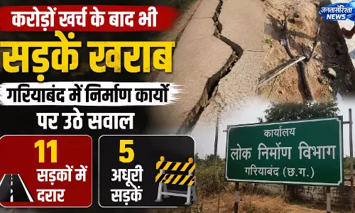 करोड़ों खर्च के बाद भी सड़कें खराब, गरियाबंद में निर्माण कार्यों पर उठे सवाल करोड़ों खर्च के बाद भी सड़कें खराब, गरियाबंद में निर्माण कार्यों पर उठे सवाल