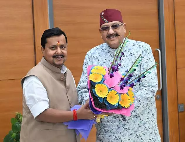 Dehradun: नितिन नवीन से सतपाल महाराज की मुलाकात, अहम मुद्दों पर हुआ विचार-विमर्श Dehradun: नितिन नवीन से सतपाल महाराज की मुलाकात, अहम मुद्दों पर हुआ विचार-विमर्श