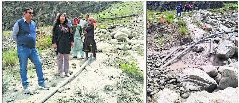 Himachal: लाहौल-स्पीति में अचानक आई बाढ़ से भारी तबाही Himachal: लाहौल-स्पीति में अचानक आई बाढ़ से भारी तबाही