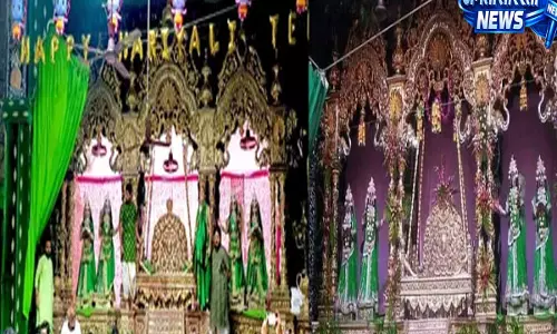 हरियाली तीज पर बांकेबिहारी का भव्य श्रृंगार सोने-चांदी के सिंहासन पर दिए दर्शन