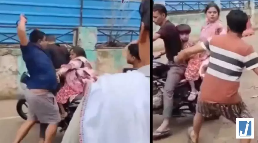 पति के साथ बाइक पर जा रही महिला पर हमला देवर पर लगा आरोप पति के साथ बाइक पर जा रही महिला पर हमला देवर पर लगा आरोप