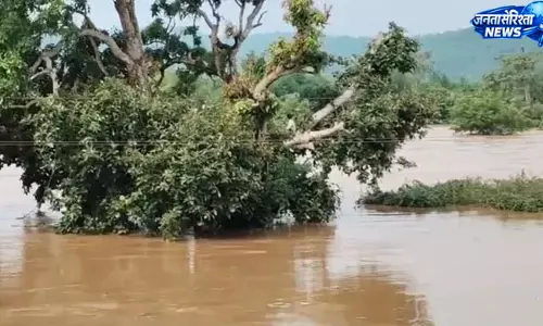 रुकुड़ा डैम से अचानक छोड़े पानी में फंसे पति-पत्नी, पेड़ पर चढ़कर तीन घंटे बचाई जान