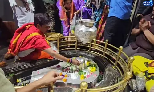 सावन सोमवार और नाग पंचमी पर भीमाशंकर मंदिर में उमड़ी भक्तों की भीड़