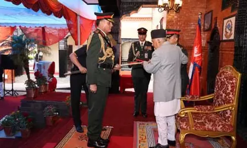 नेपाल के राष्ट्रपति ने जनरल धीरज सेठ को प्रदान की नेपाली जनरल की मानद रैंक