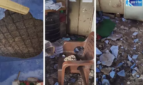 मुरैना में सरकारी स्कूल की छत का हिस्सा गिरा, छात्रों की गैरमौजूदगी से टला बड़ा हादसा