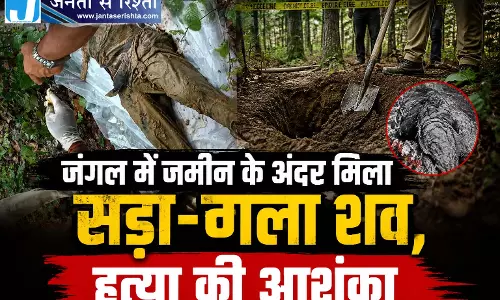 जंगल में जमीन के अंदर मिला सड़ा-गला शव, हत्या की आशंका