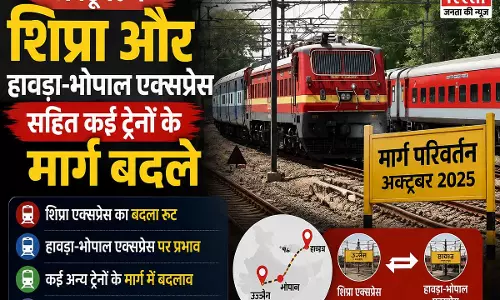 ट्रेन यात्रियों को झटका हावड़ा भोपाल समेत कई एक्सप्रेस के रूट में बदलाव ट्रेन यात्रियों को झटका हावड़ा भोपाल समेत कई एक्सप्रेस के रूट में बदलाव