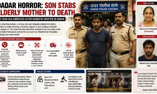 मुंबई के दादर में बेटे ने मां की चाकू मारकर हत्या की, आरोपी गिरफ्तार