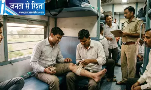 ट्रेन में पत्थर लगने से युवक घायल, पैर में फ्रैक्चर के बाद जांच शुरू