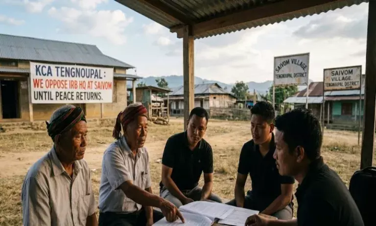 Manipur: कुकी प्रमुखों ने तेंगनौपाल में प्रस्तावित IRB मुख्यालय का विरोध किया Manipur: कुकी प्रमुखों ने तेंगनौपाल में प्रस्तावित IRB मुख्यालय का विरोध किया