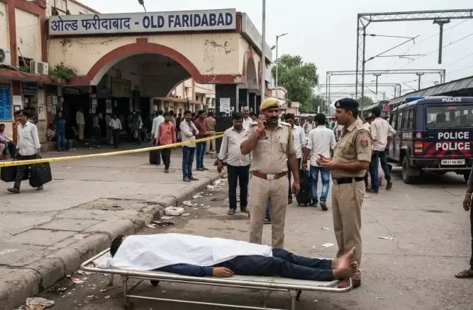 Faridabad: रेलवे स्टेशन के बाहर शव मिलने से सनसनी, युवक की पहचान में जुटी पुलिस Faridabad: रेलवे स्टेशन के बाहर शव मिलने से सनसनी, युवक की पहचान में जुटी पुलिस