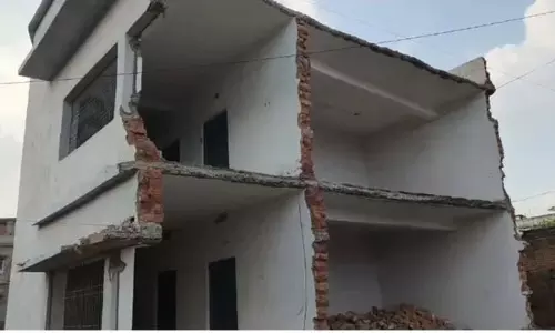 40 लाख की लागत से बना स्कूल भवन उद्घाटन से पहले ही तोड़ा गया